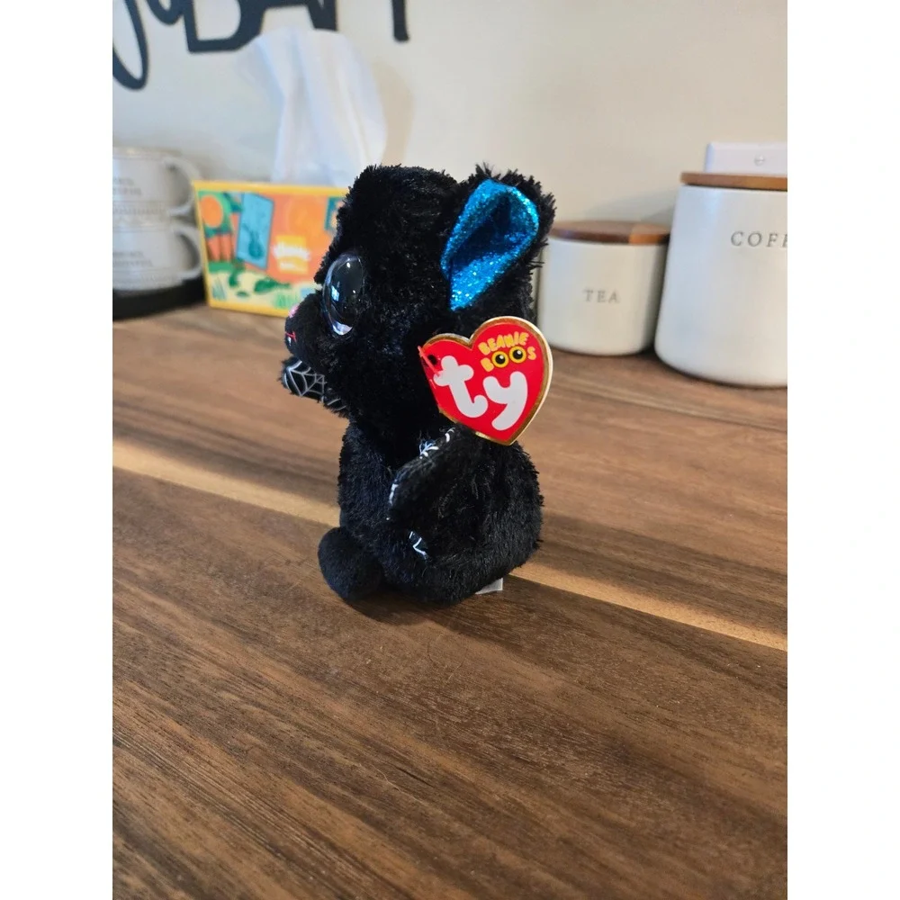 Ty Beanie Boos Batrick Black Bat Blue Glitter Eyes Halloween Plush 6 Inch NEW